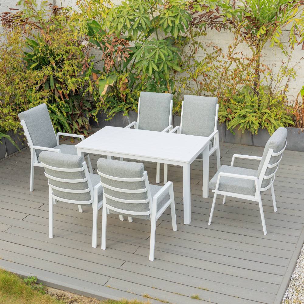 Bondi High Back 7 Piece Dining (140/76) - White image 2