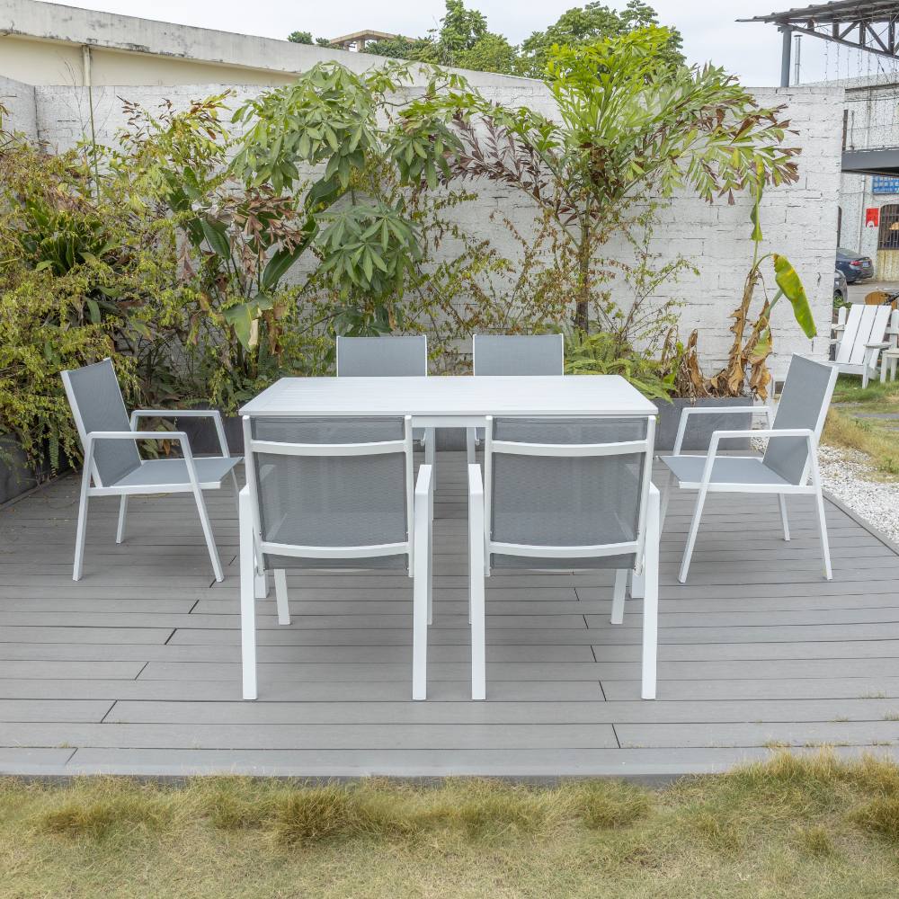 Bondi Sling 7 Piece Dining (160/93) - White image 0