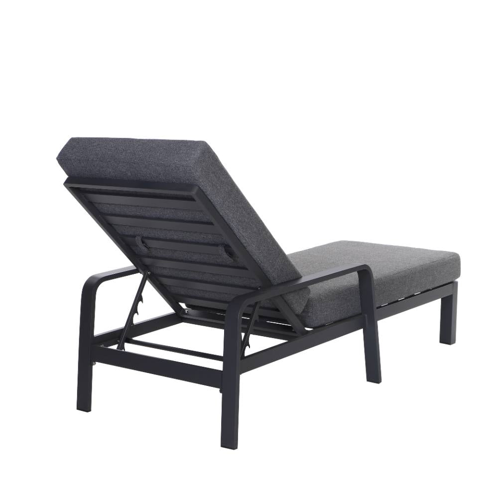Bondi Sun Lounge with Cushion - Gunmetal image 10