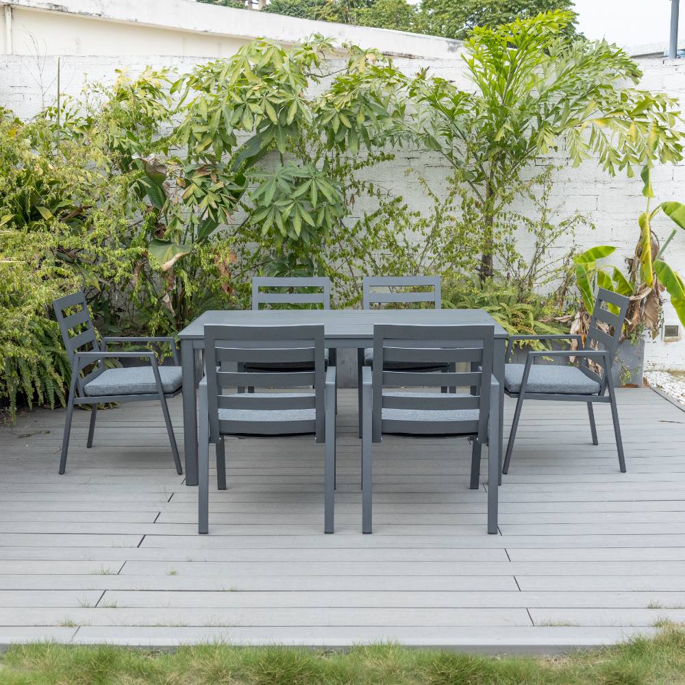 Bondi 7 Piece Dining Setting - Gunmetal image 5