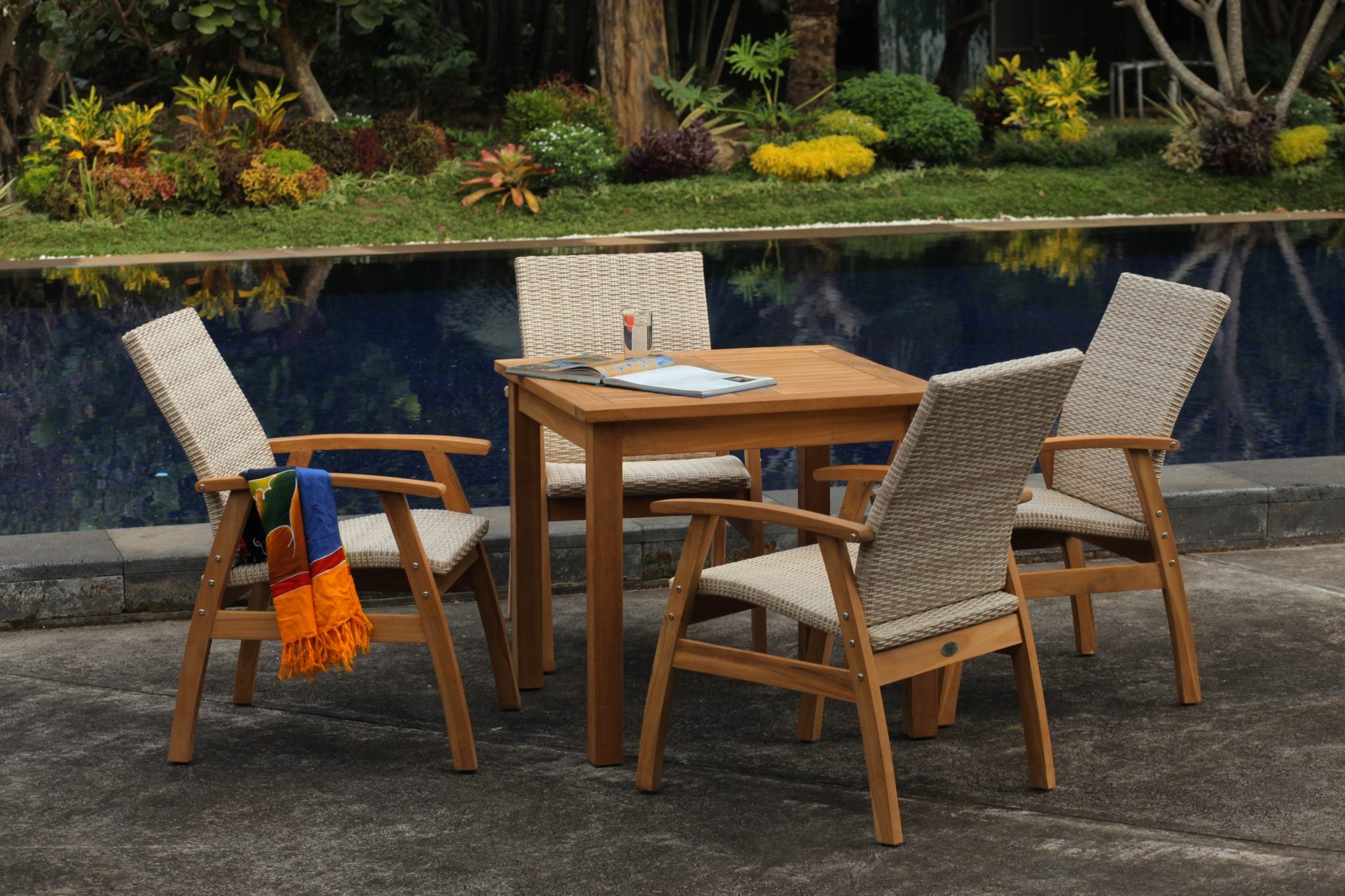 Montego 80cm Teak Dining Table - Square image 5