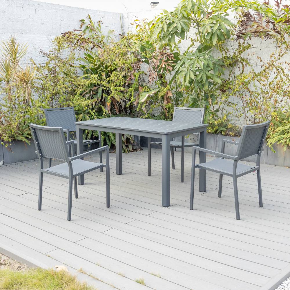 Noosa 5 Piece Dining (140/76) - Gunmetal image 2