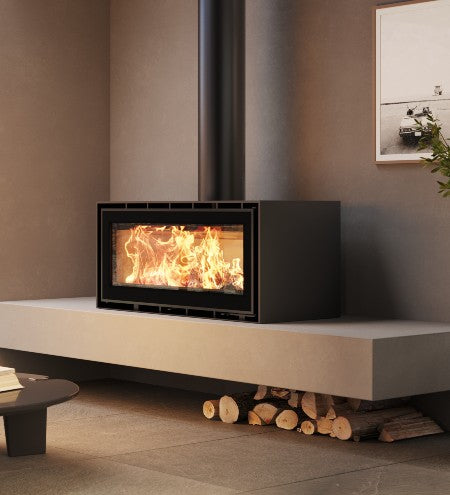 Linea 100 B Freestanding Wood Fireplace image 0