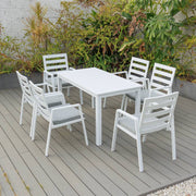 Bondi 7 Piece Dining (140/76) - White image 0