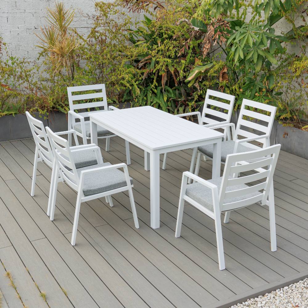 Bondi 7 Piece Dining (140/76) - White image 0
