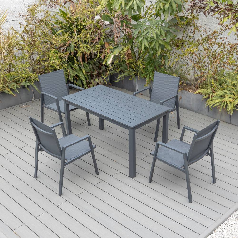 Bondi Sling 5 Piece Dining (140/76) - Gunmetal image 2