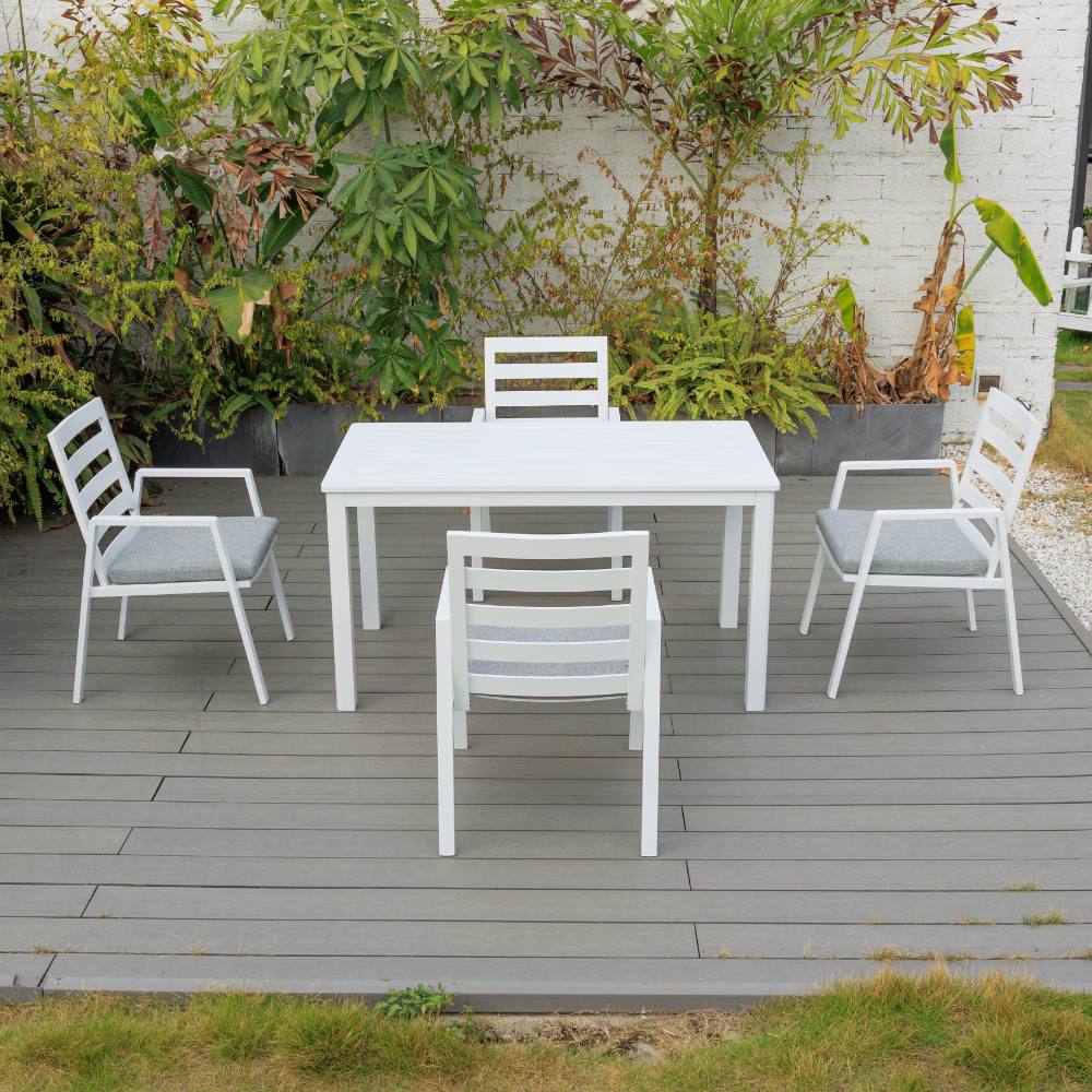 Bondi 5 Piece Dining (140/76) - White image 1
