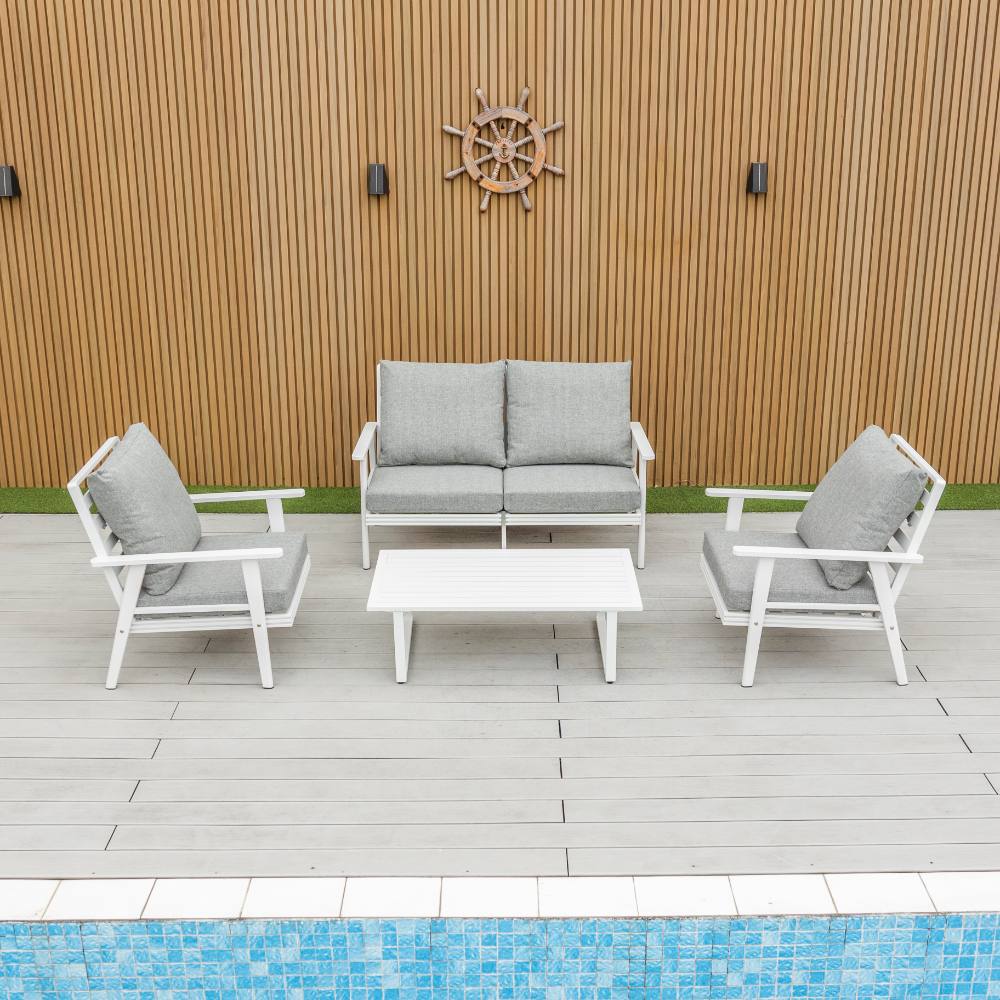Coogee 4 Piece Lounge White image 0
