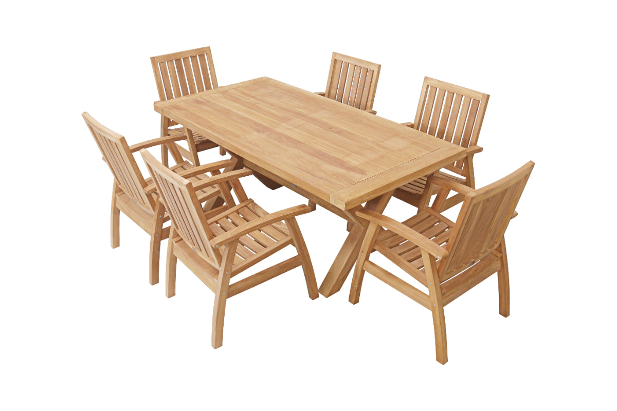Alexander 7 Piece Teak Dining Setting image 0