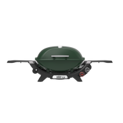 Weber Q+ Premium Q2800N+ LPG gas barbecue in Bushland Green