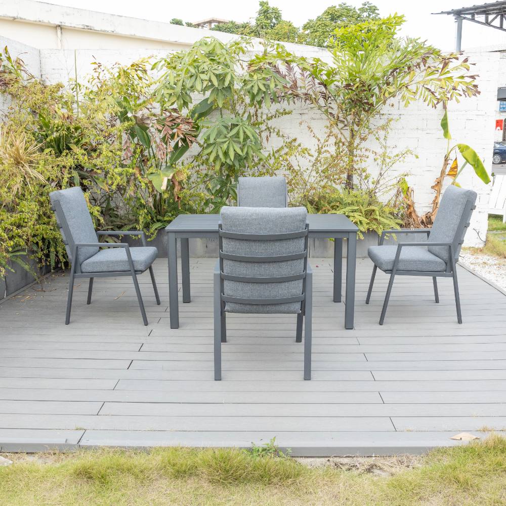 Bondi High Back 5 Piece Dining (140/76) - Gunmetal image 3