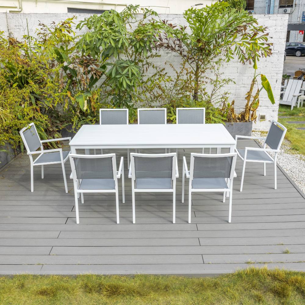 Noosa 9 Piece Dining - White image 1