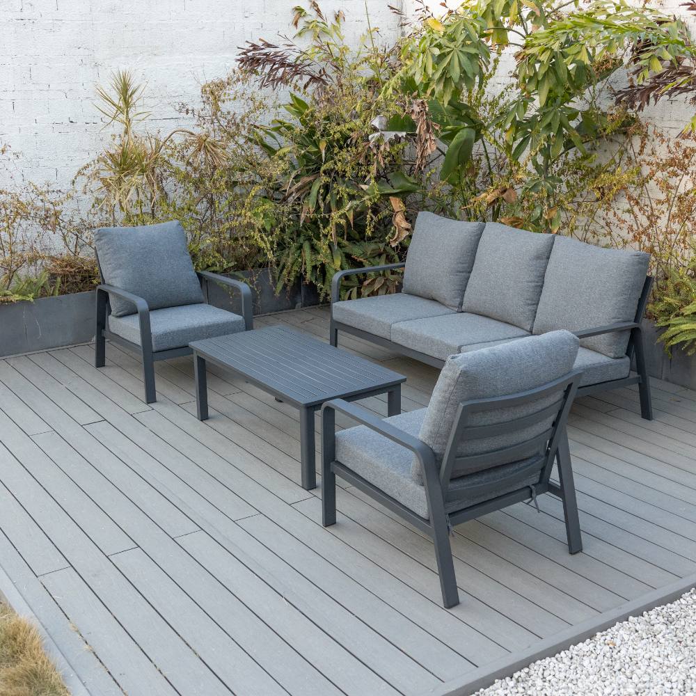 Bondi Triple 4 Piece Lounge - Gunmetal image 4