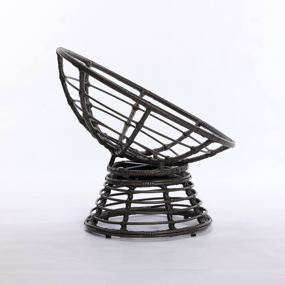 Dubai 3-Piece Swivel Balcony Set - Charcoal Wicker image 9