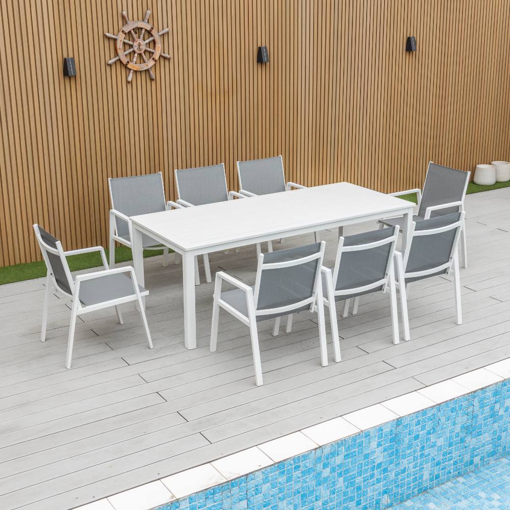Bondi Sling 9 Piece Dining - White image 2