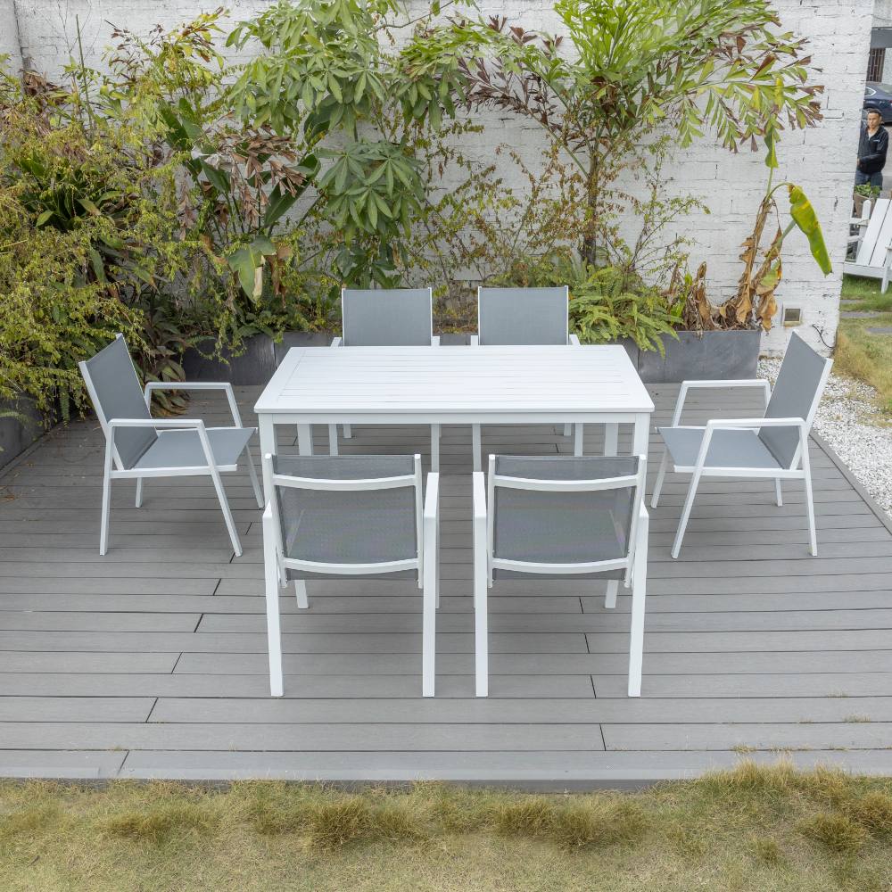 Bondi Sling 7 Piece Dining (160/93) - White image 1