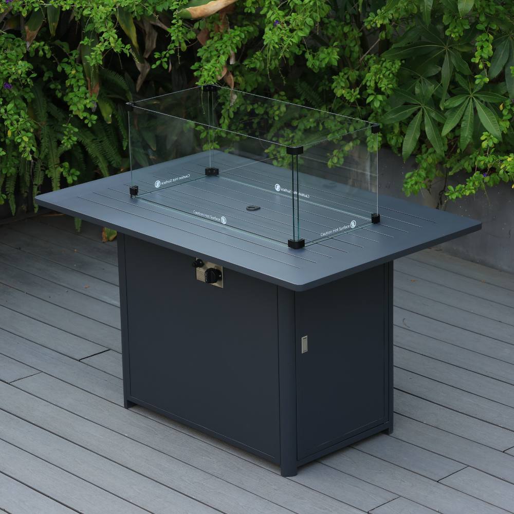 Bondi Gas Fire Pit Coffee Table - Gunmetal image 0