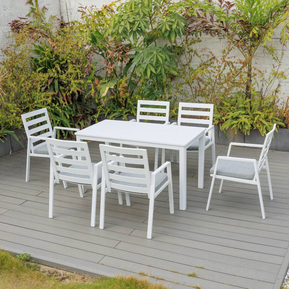 Bondi 7 Piece Dining (140/76) - White image 1