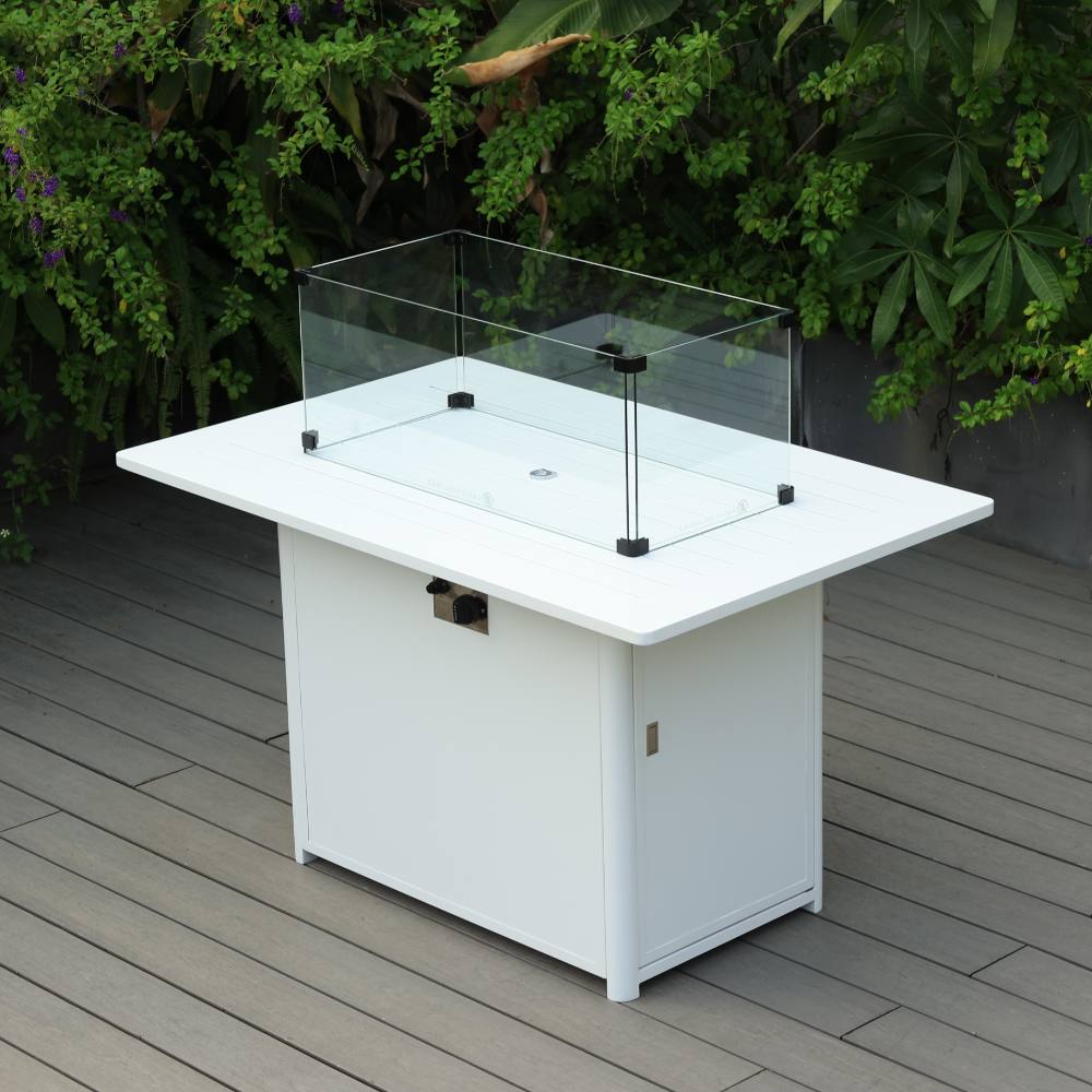 Bondi Gas Fire Pit Coffee Table - White image 0