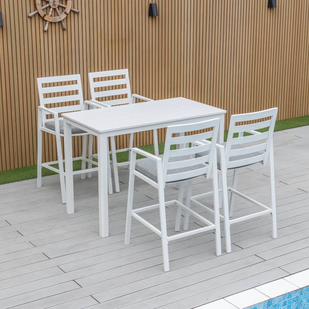 Bondi 5 Piece Bar (140/73) - White image 2