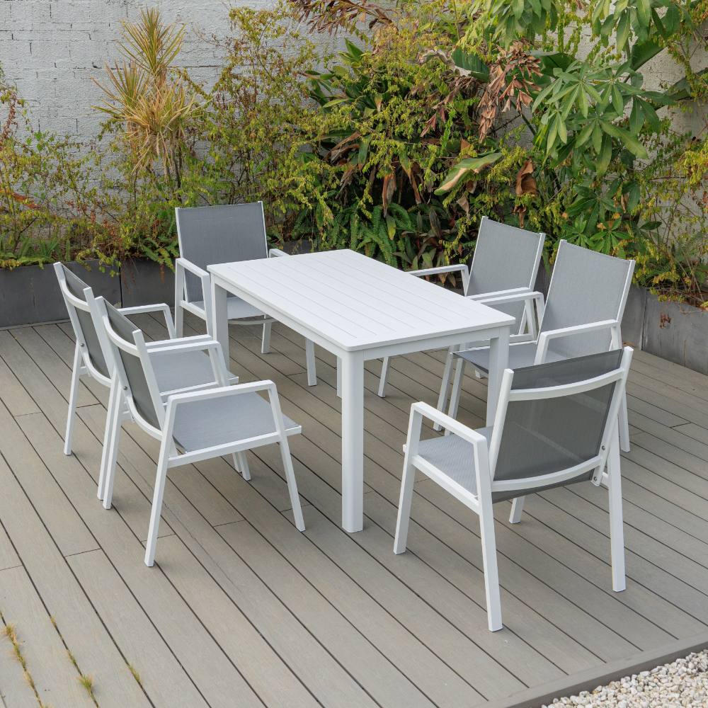 Bondi Sling 7 Piece Dining (140/76) - White image 2