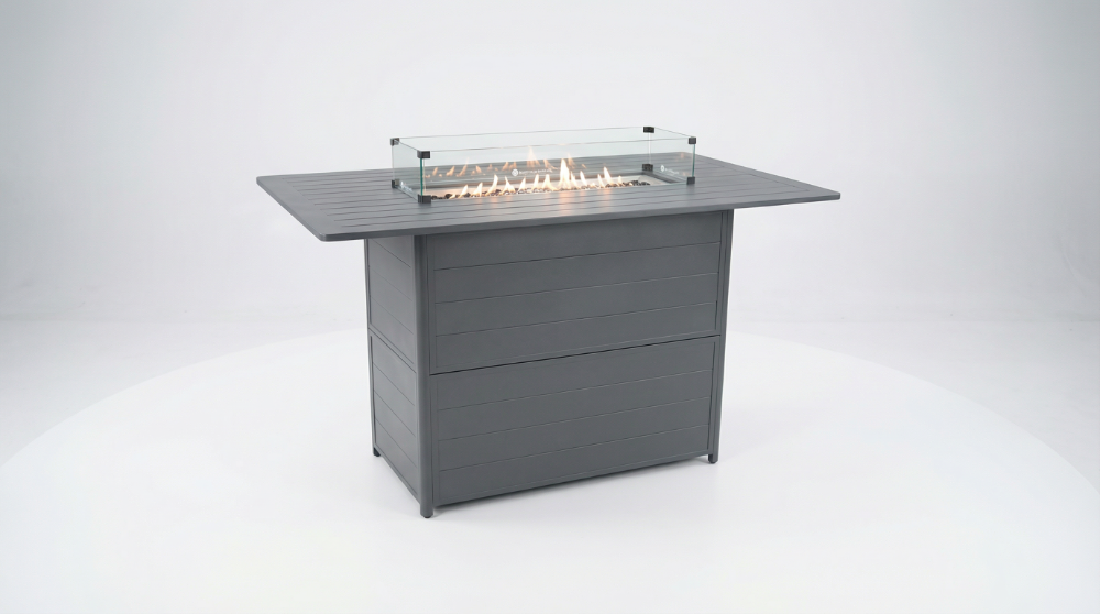 Bondi Gas Fire Pit Bar Table Gunmetal image 1
