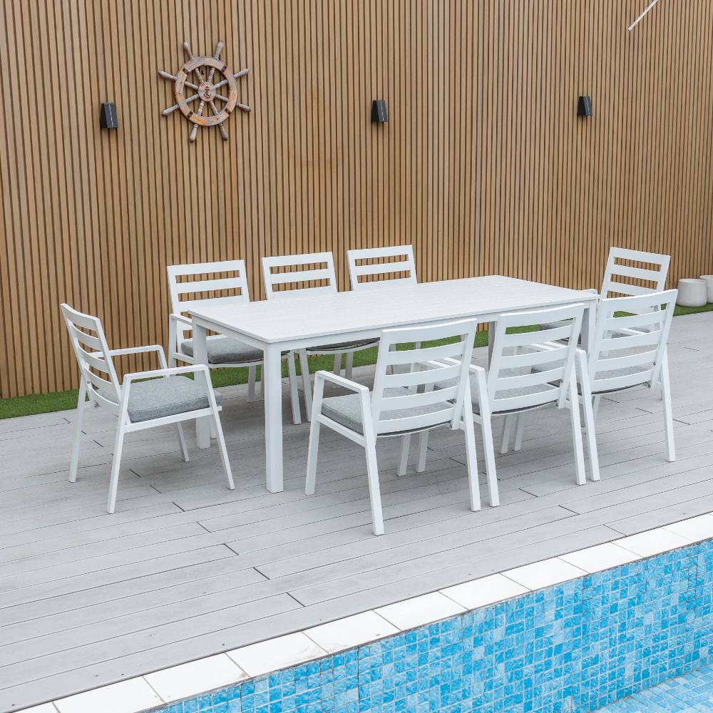 Bondi 9 Piece Dining - White image 1
