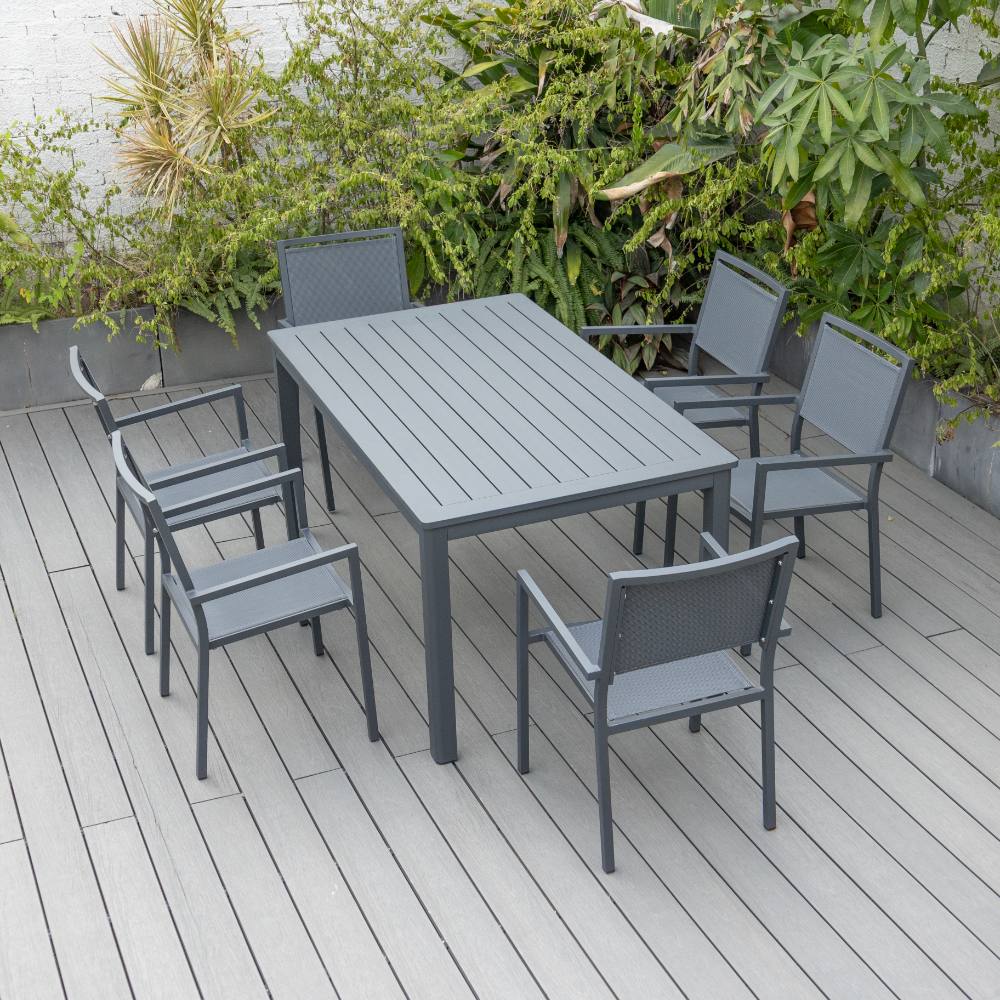 Noosa 7 Piece Dining (160/93) - Gunmetal image 3