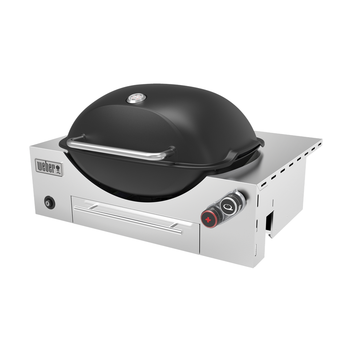 Weber Built-in Q+ Q3600N+ Midnight Black alternate angle
