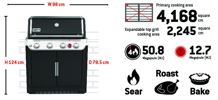 Weber® Genesis E-460 Built-In Gas BBQ (LPG) image 4