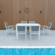 Noosa 7 Piece Dining (160/93) - White image 0