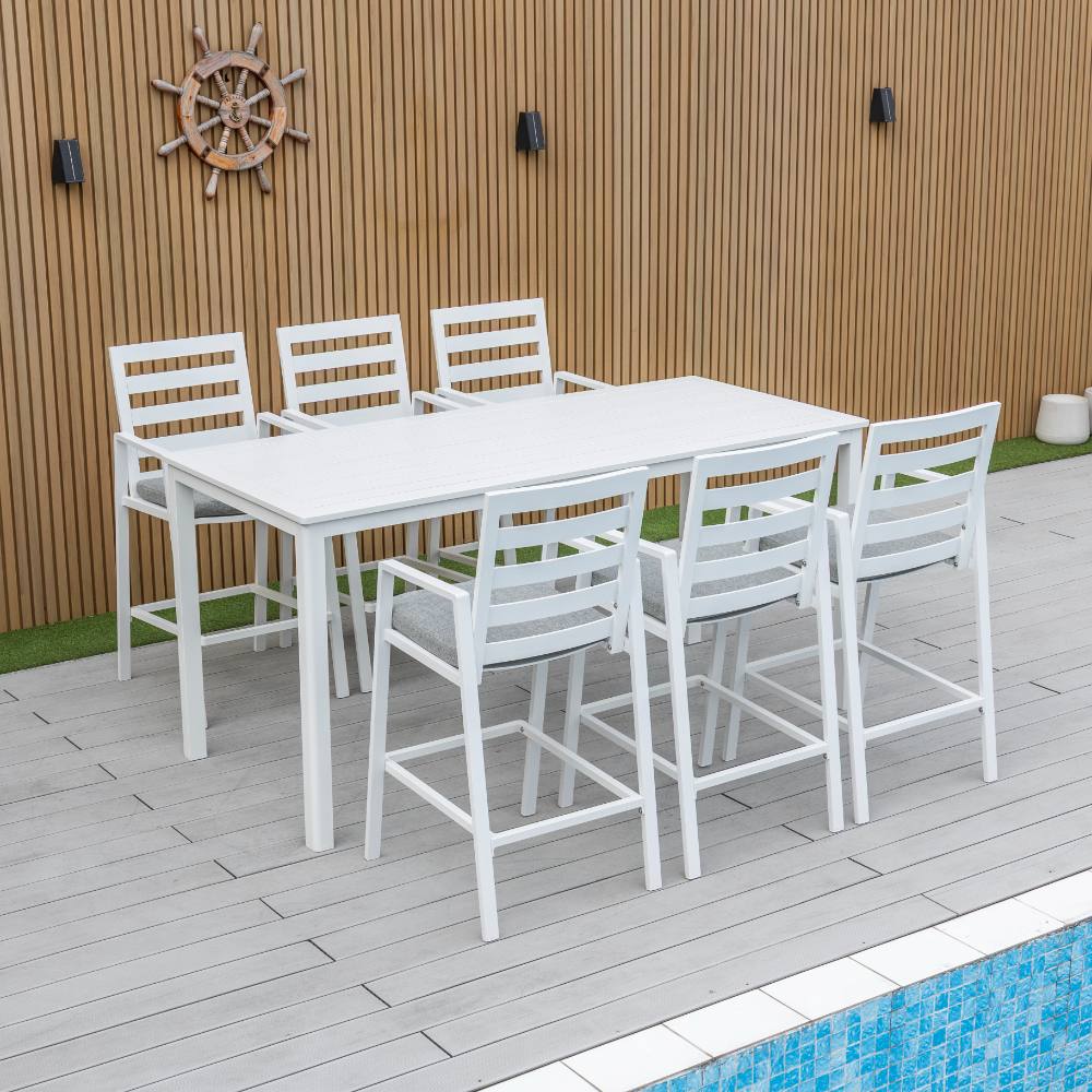 Bondi 7 Piece Bar (210/93) - White image 7
