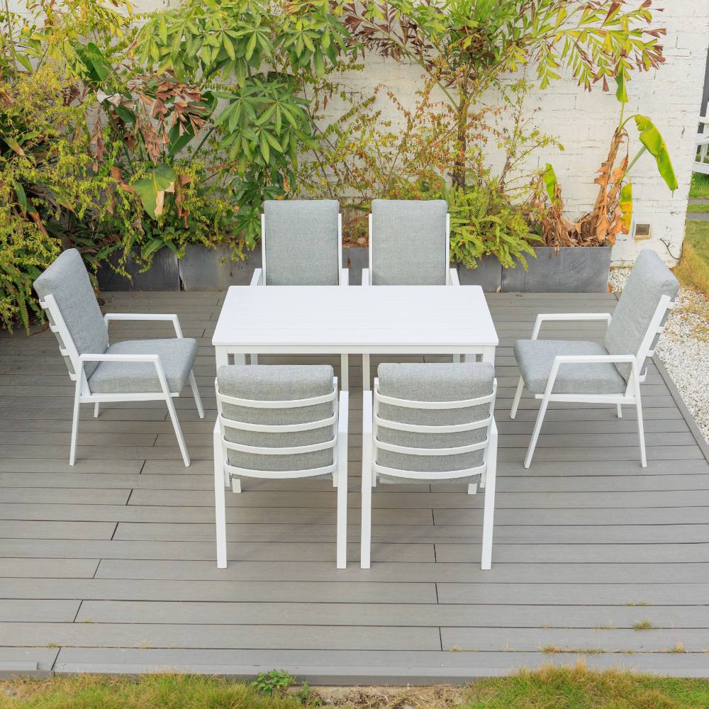 Bondi High Back 7 Piece Dining (140/76) - White image 3