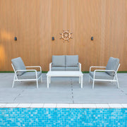 Bondi 4 Piece Double Lounge - White image 0