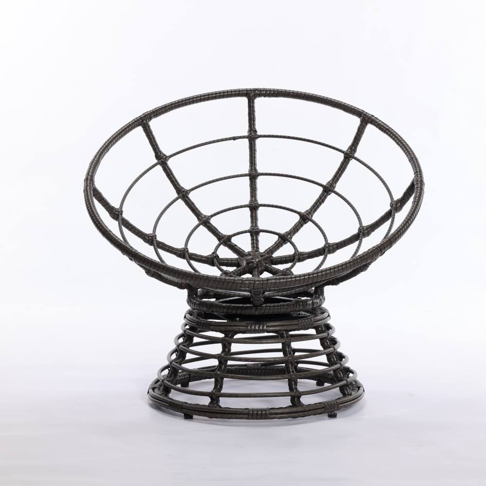Dubai 3-Piece Swivel Balcony Set - Charcoal Wicker image 8
