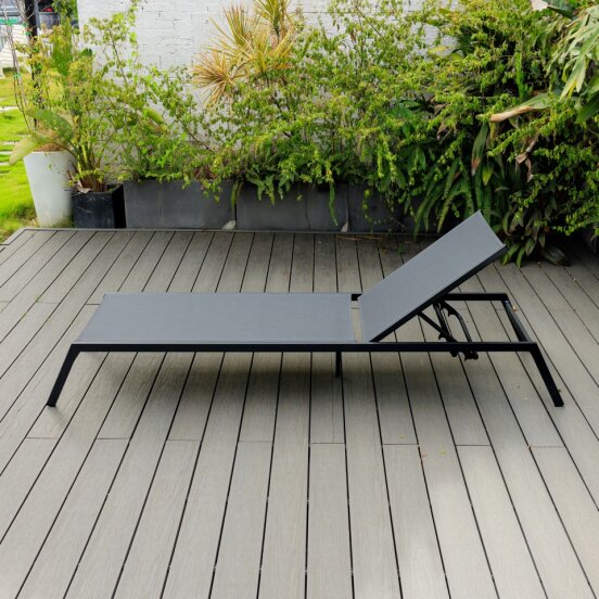 Bondi Armless Sun Lounge - Gunmetal image 3
