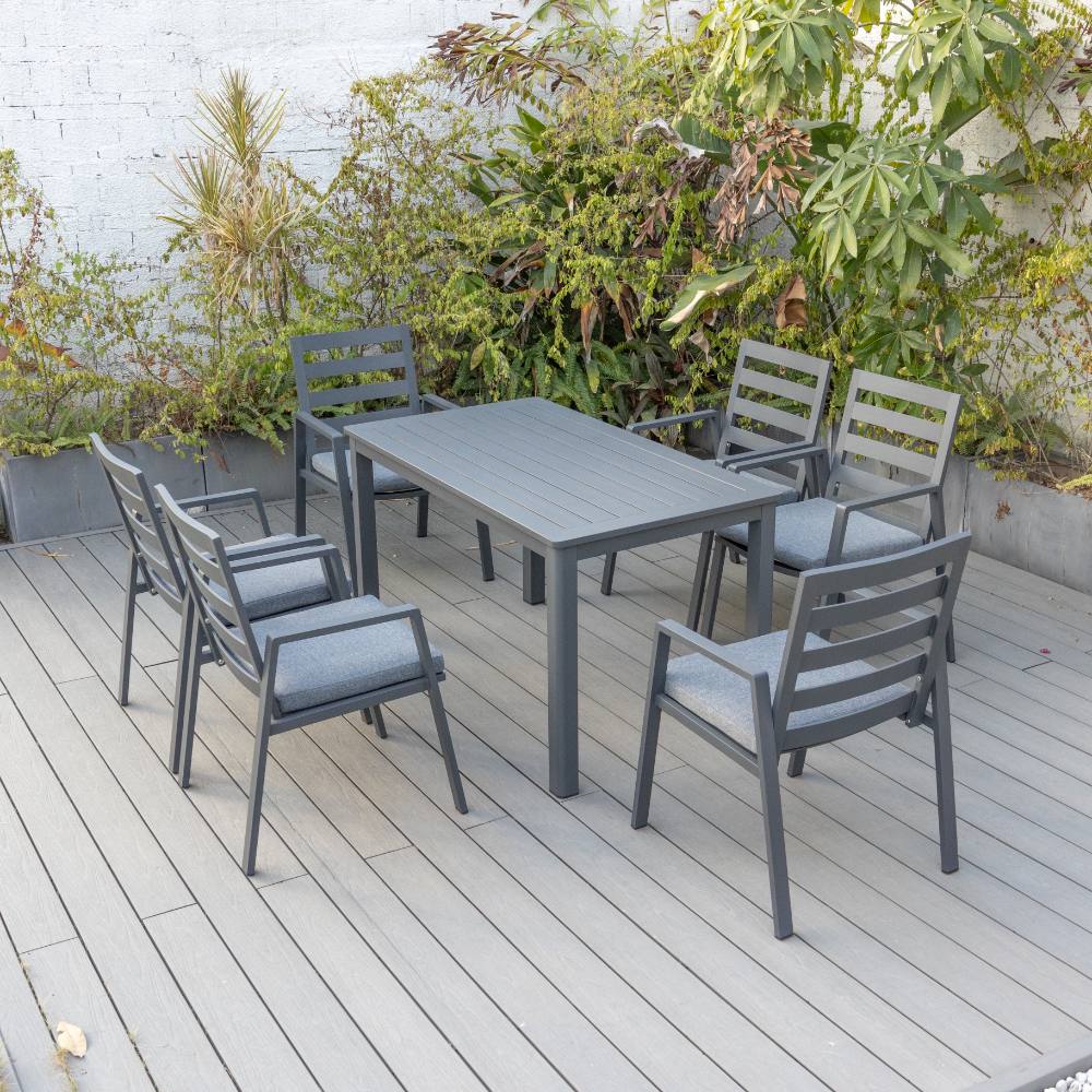 Bondi 7 Piece Dining (140/76) - Gunmetal image 3