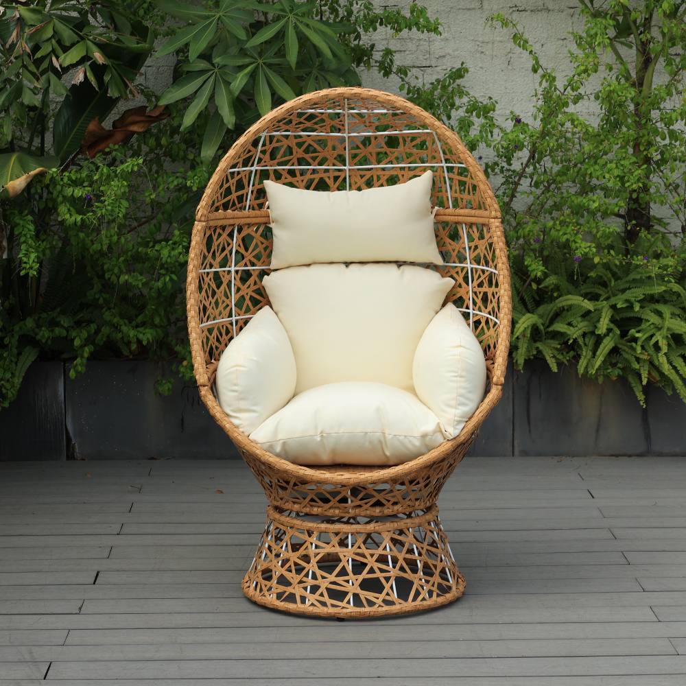 Noosa Swivel Egg Chair - White image 0
