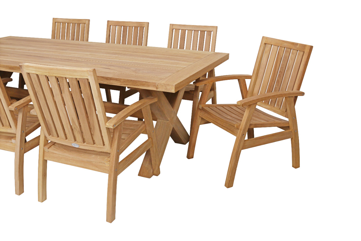Alexander Teak 9 Piece Dining Setting image 2