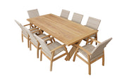 Alexander 9 Piece Teak Timber Dining Setting image 0