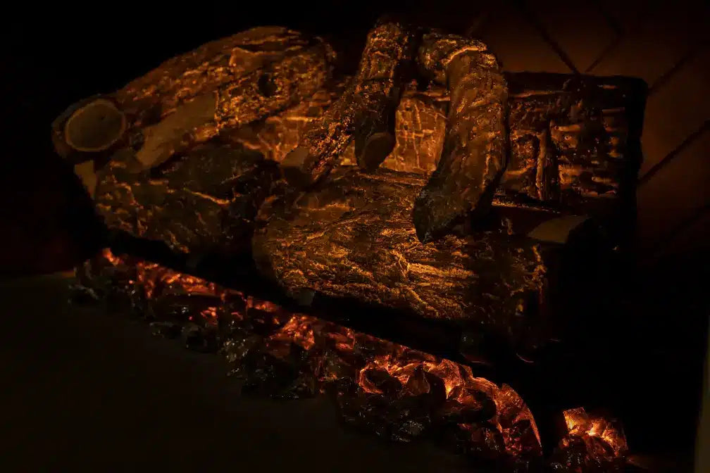 Modern Flame Sunset Charred Oak Log Set image 3