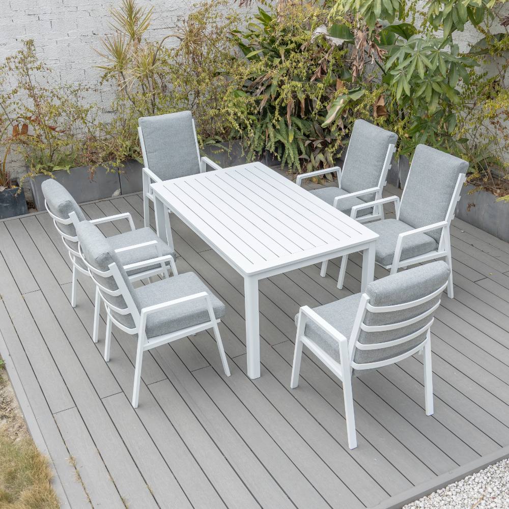 Bondi High Back 7 Piece Dining (160/93) - White image 3