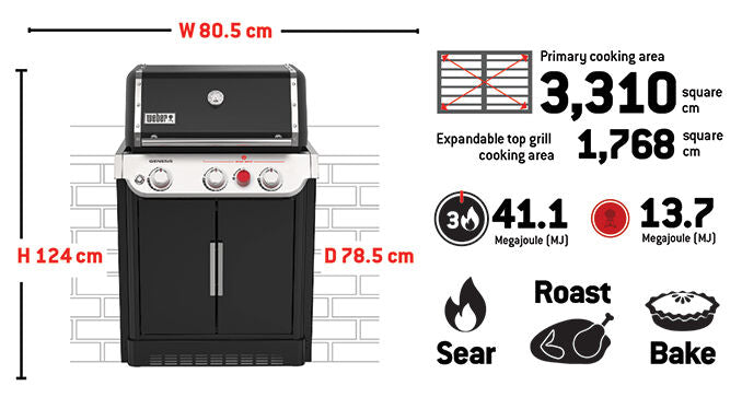 Weber Genesis E-360 Built-In Gas BBQ (LPG) image 4