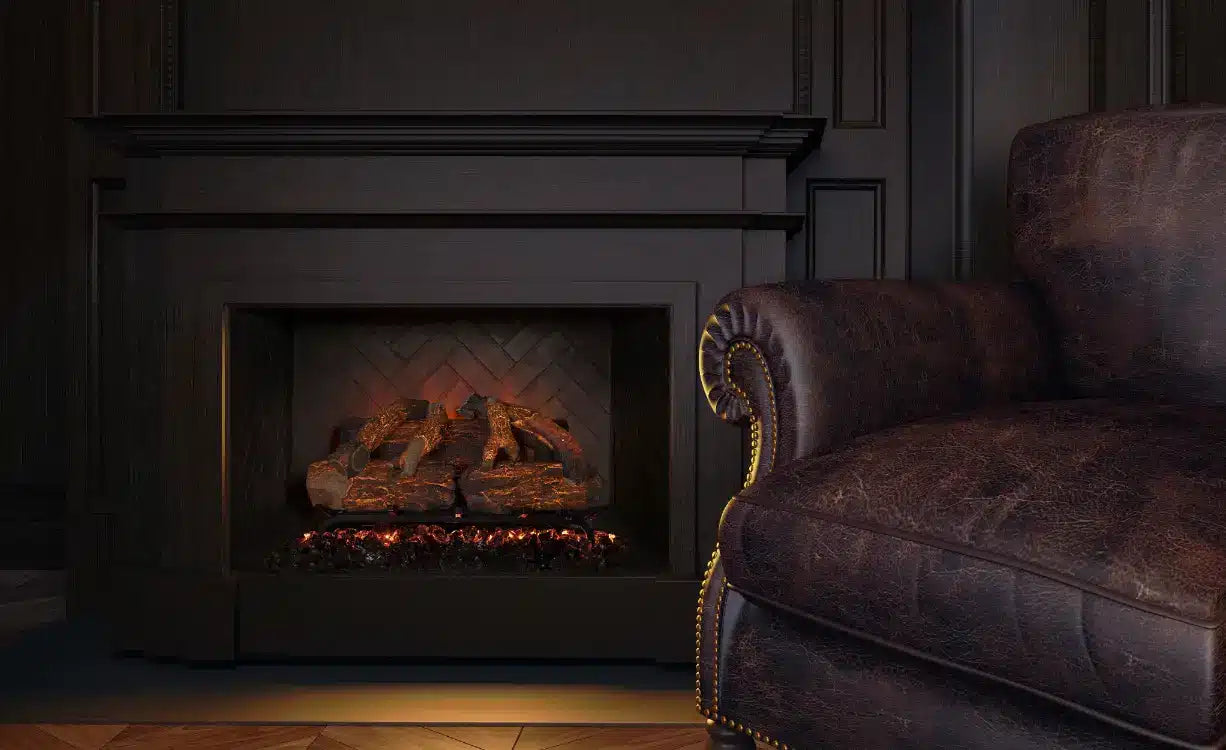 Modern Flame Sunset Charred Oak Log Set image 0