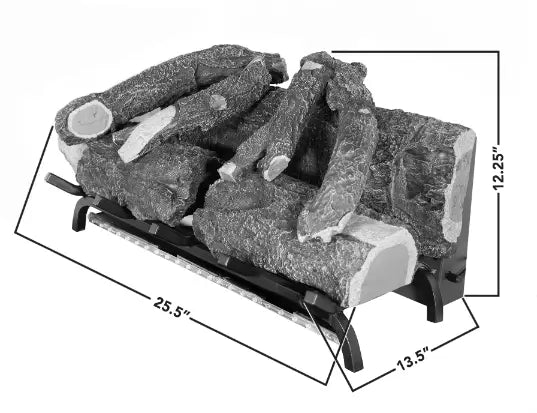 Modern Flame Sunset Charred Oak Log Set image 6