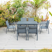 Bondi Sling 7 Piece Dining (140/76) - Gunmetal image 0