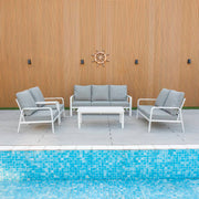 Bondi 5 Piece Lounge - White image 0