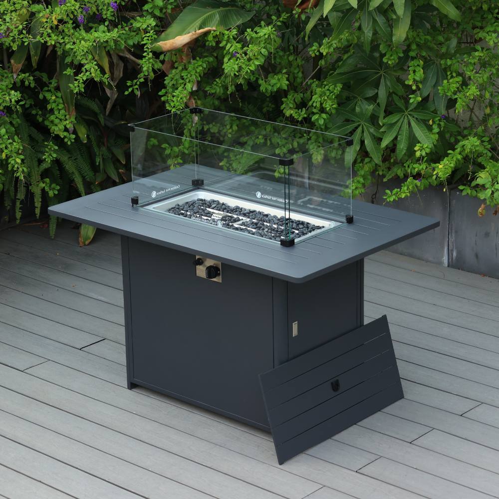 Bondi Gas Fire Pit Coffee Table - Gunmetal image 6
