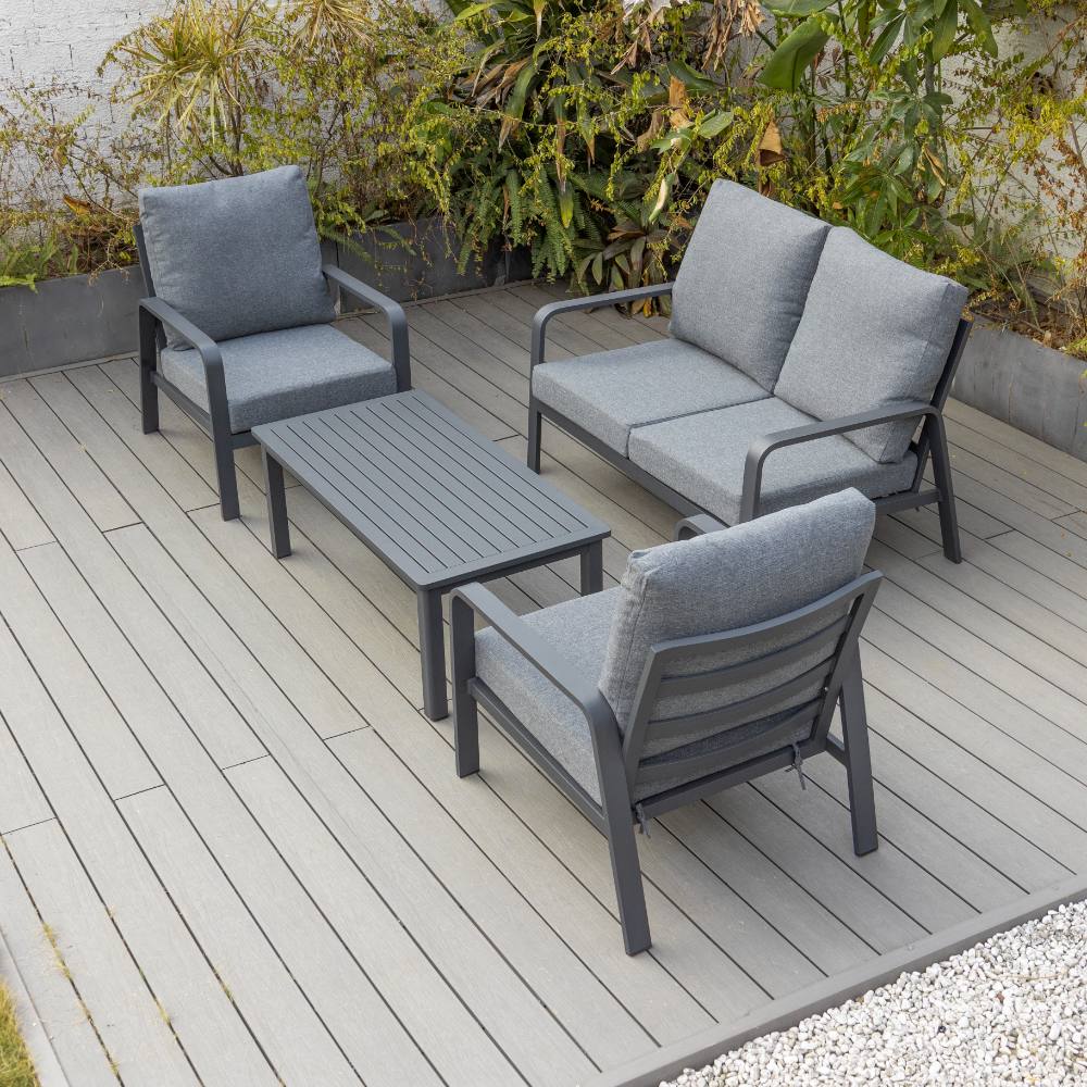 Bondi Double 4 Piece Lounge - Gunmetal image 7