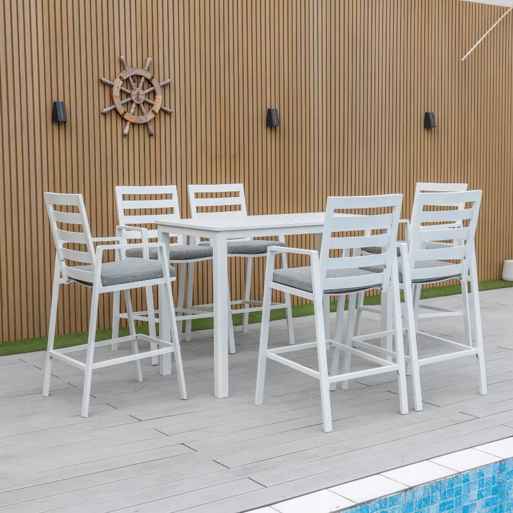 Bondi 7 Piece Bar (140/73) - White image 5